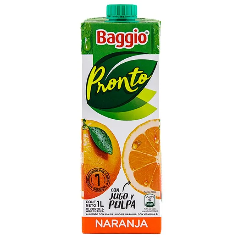 Jugo Baggio 1L Naranja